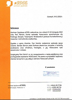 Polski Związek Towarzystw Wioślarskich / Centrum Językowe sCOOL